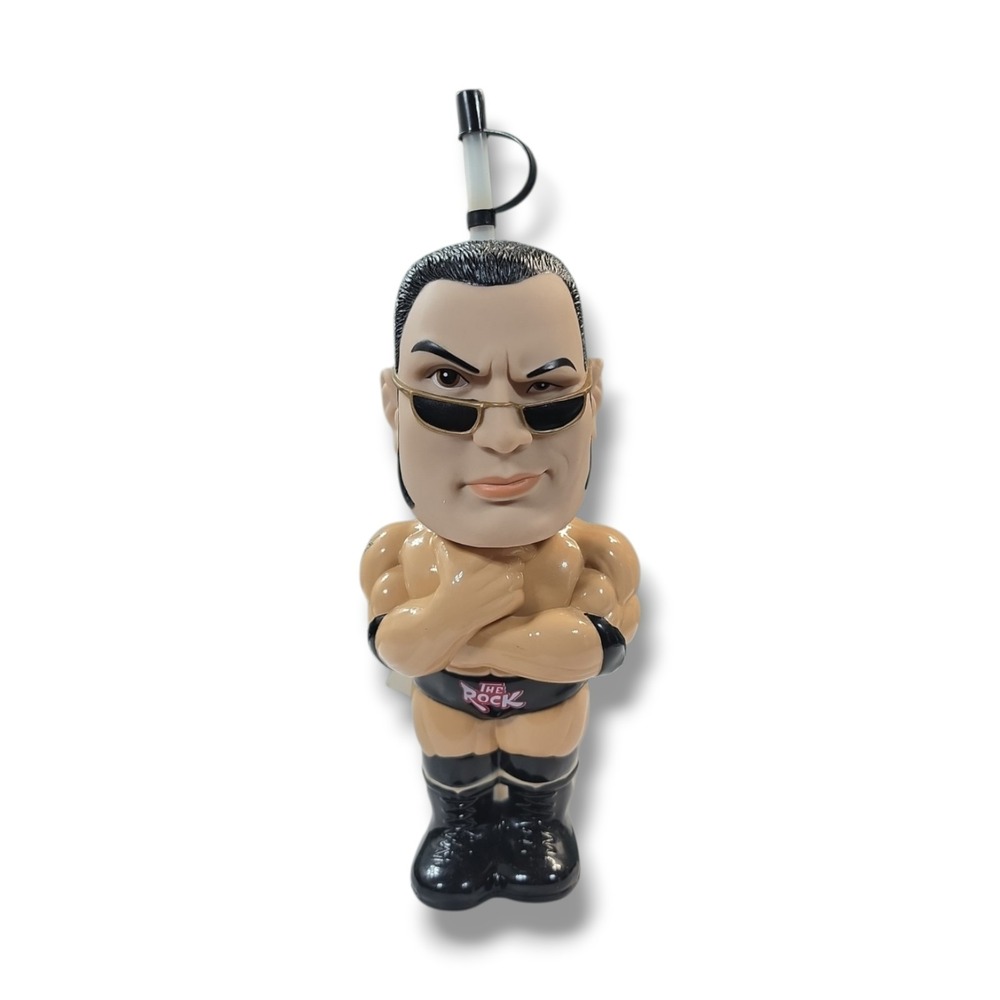 New WWF THE ROCK 3-D Big Sipper Attitude NEW With Tags Vintage 1999 / 2001